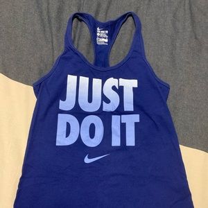 Blue NIKE Just Do It racerback tank - lightly worn